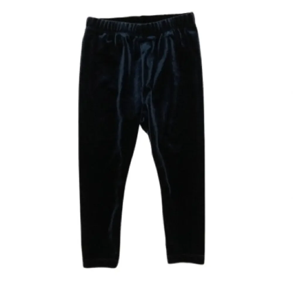 Gap Baby Gap Dark Blue Velvet Velour Elastic Waist Pull On Legging Pants 2T